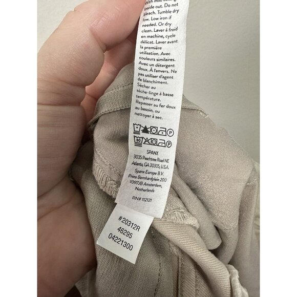 SPANX Stretch Twill Cropped Wide Leg size 2XL in Bone Beige Khaki Pants 20312R - Picture 9 of 9